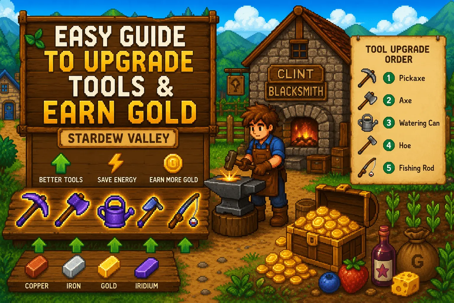 Upgrade Tools & Earn Gold