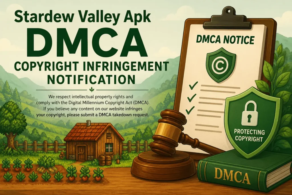 Stardew Valley DMCA Copyright Infringement Notification 1 Stardew Valley DMCA
